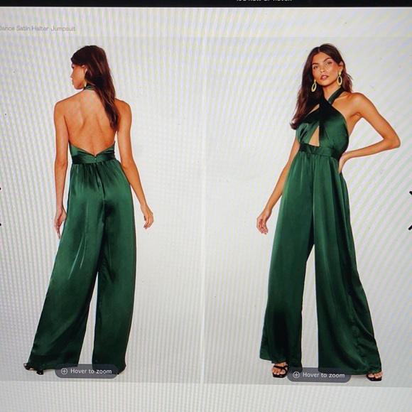 Satin halter jumpsuit - Picture 6 of 6